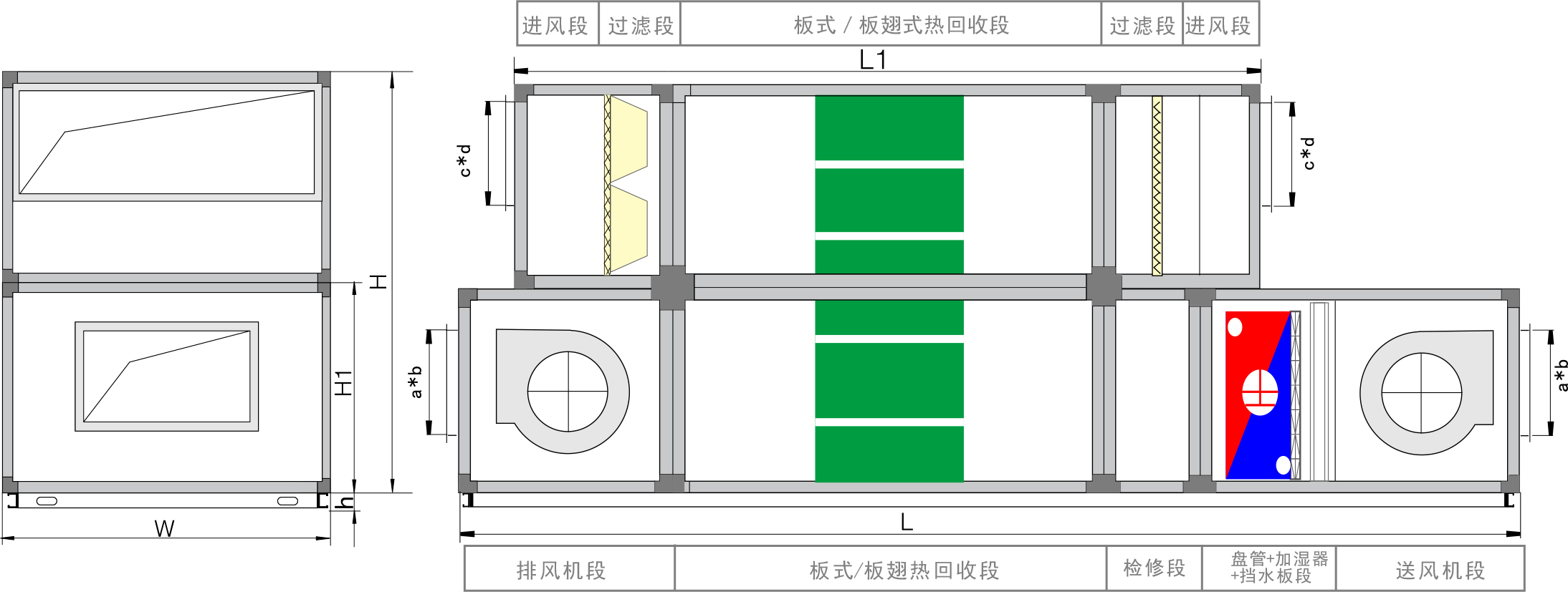 青岛板翅/板式组合形式五